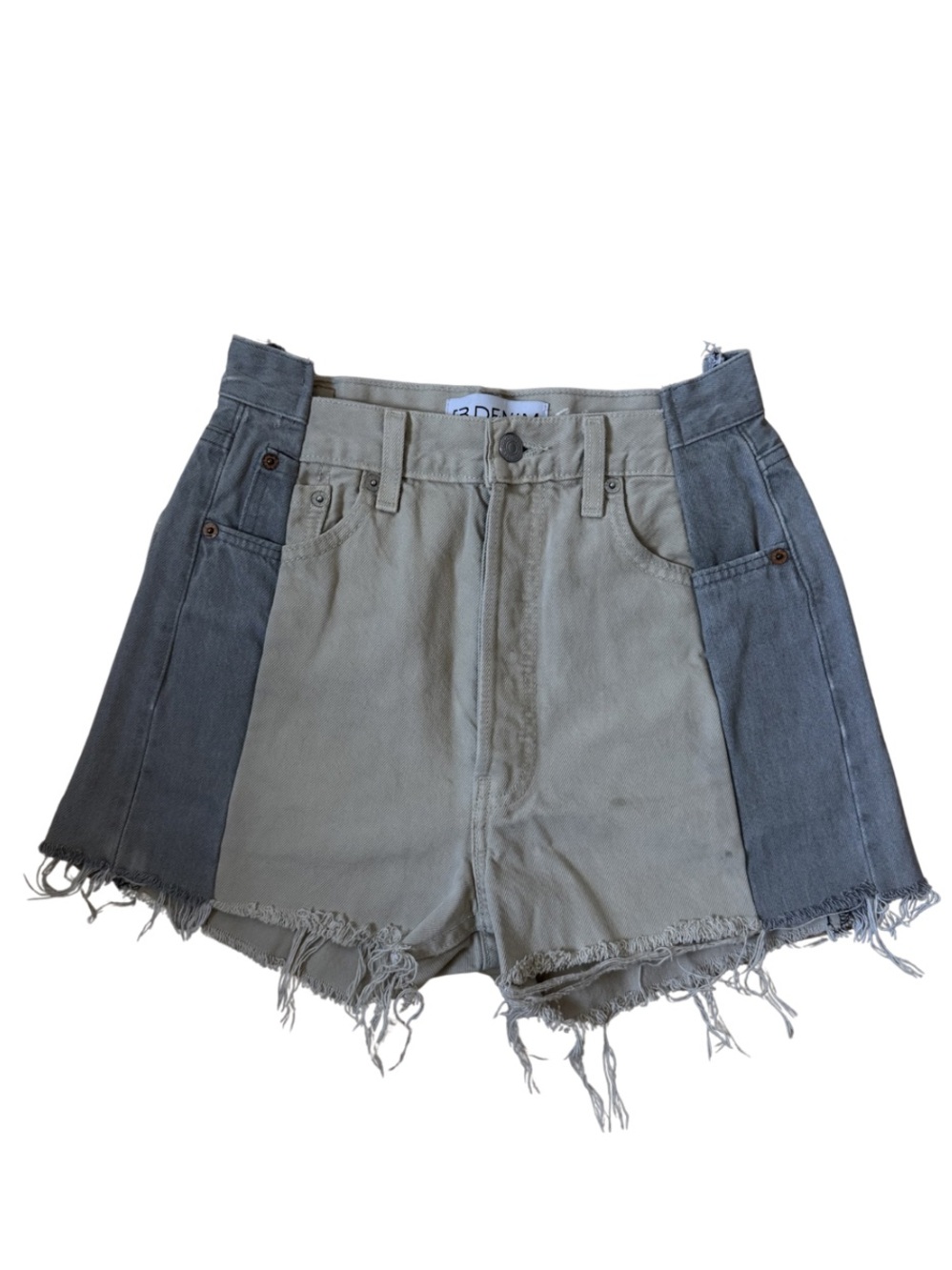 EB Denim Limited Edition Two-Tone Denim Shorts